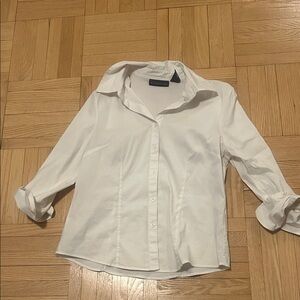 Attention Crisp White Collared Shirt